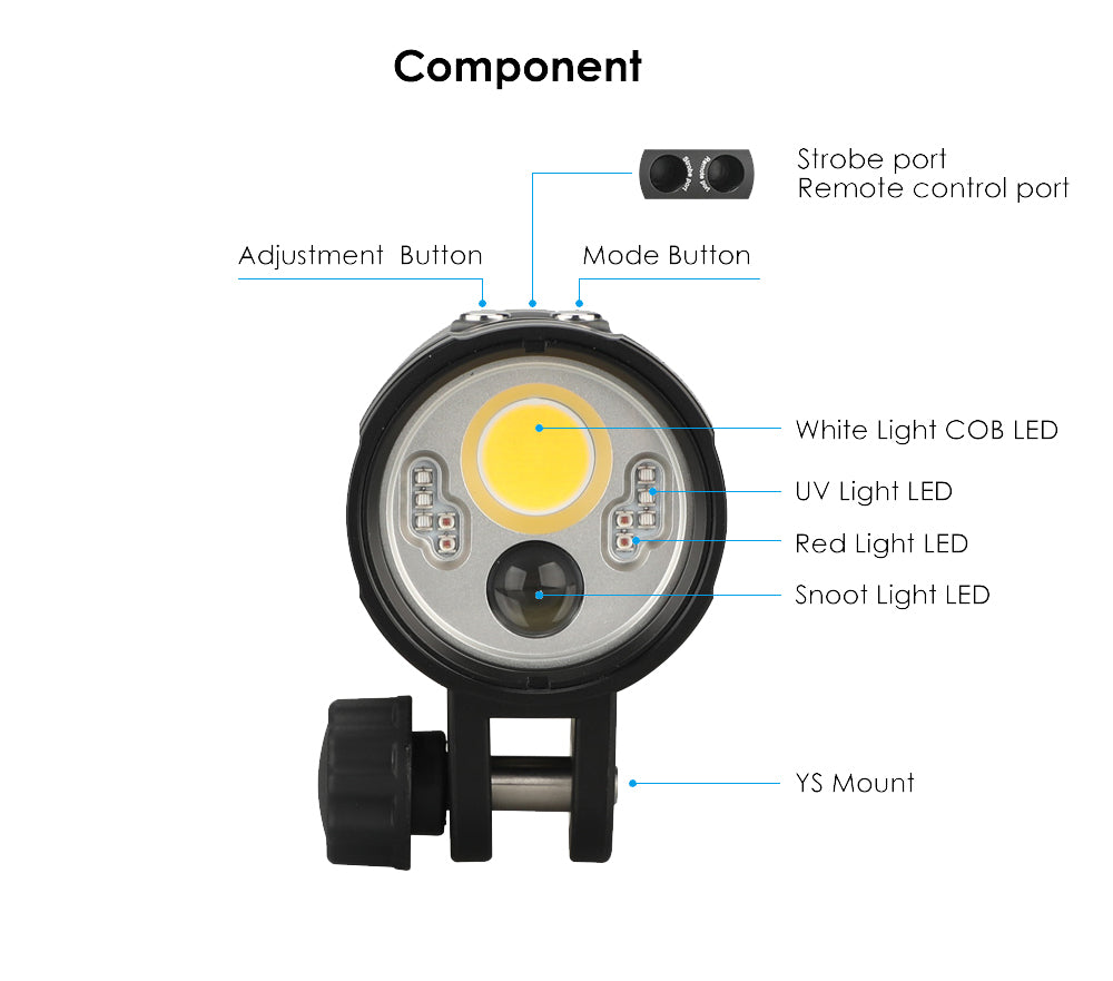 X-Adventurer M4500-WSRUA Smart Focus Video Light & Strobe