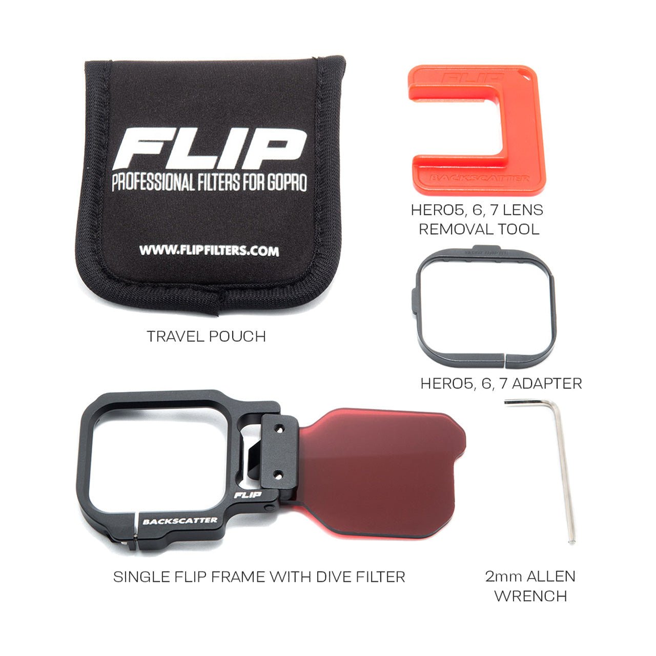 BACKSCATTER FLIP12 One Filter Kit with Dive Filter for GoPro Cameras
