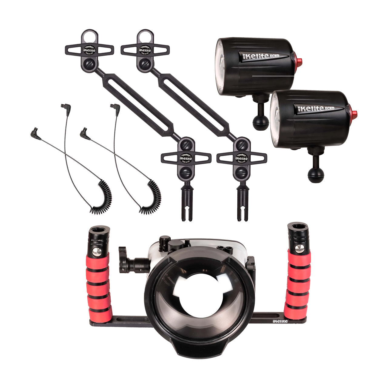 Ikelite Housing & Dual Strobe Deluxe Package: OM TG-7 & Ecko Strobe