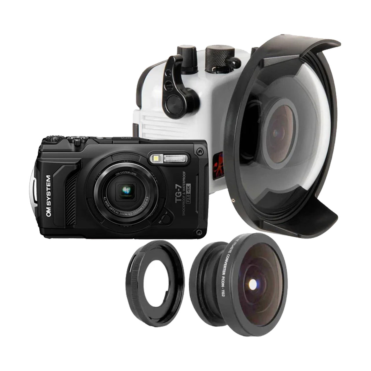 Ikelite Wide Package with Dome and Fish Eye Lens for TG-7 Camera