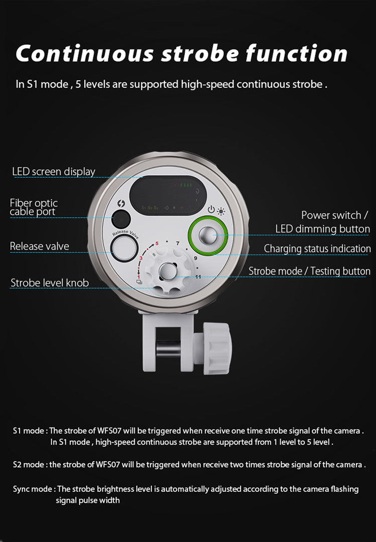 Weefine WFS07 Compact Strobe & Video Light